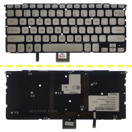 کیبرد لپ تاپ دل XPS 14Z نقره ای-اینتر کوچک بدون فریم