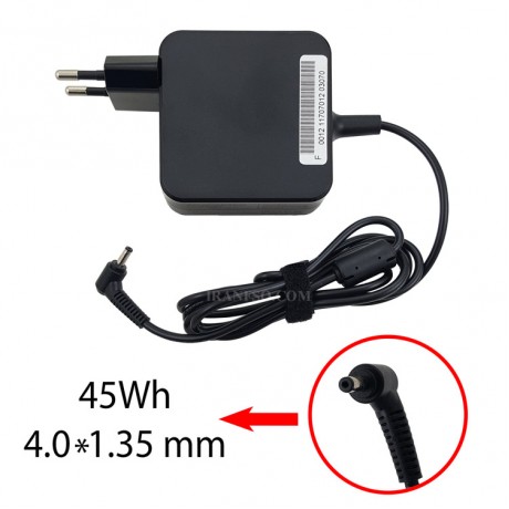 آداپتور لپ تاپ ایسوس 19V 2.37A مربعی زنبوکی سرفیش بزرگ 4*1.35mm