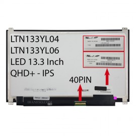 ال ای دی لپ تاپ سامسونگ 13.3 LTN133YL04-LTN133YL06 نازک مات 40 پین QHD-IPS U-D با جا پیچ