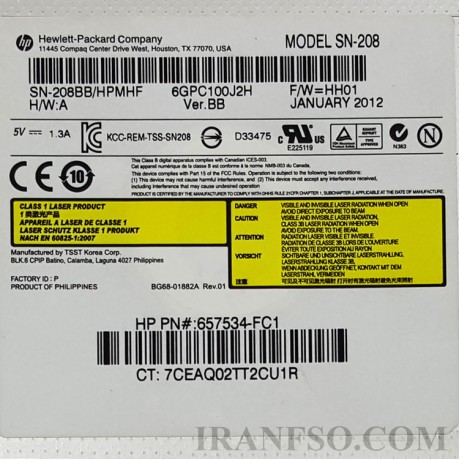 درایو لپ تاپ دی وی دی رایتر HP Sata Slim 12.7mm ریفر-شش ماه گارانتی