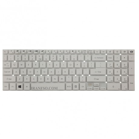 کیبرد لپ تاپ ایسر Keyboard Acer Aspire E1-570 سفید-اینتر کوچک بدون فریم