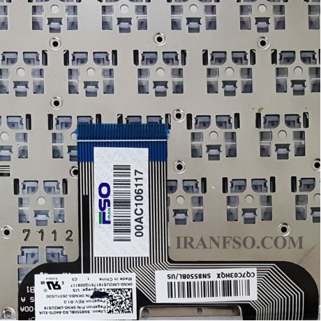 کیبرد لپ تاپ ایسوس Keyboard Asus ZenBook UX310 مشکی-اینترکوچک-بدون فریم با کلید پاور