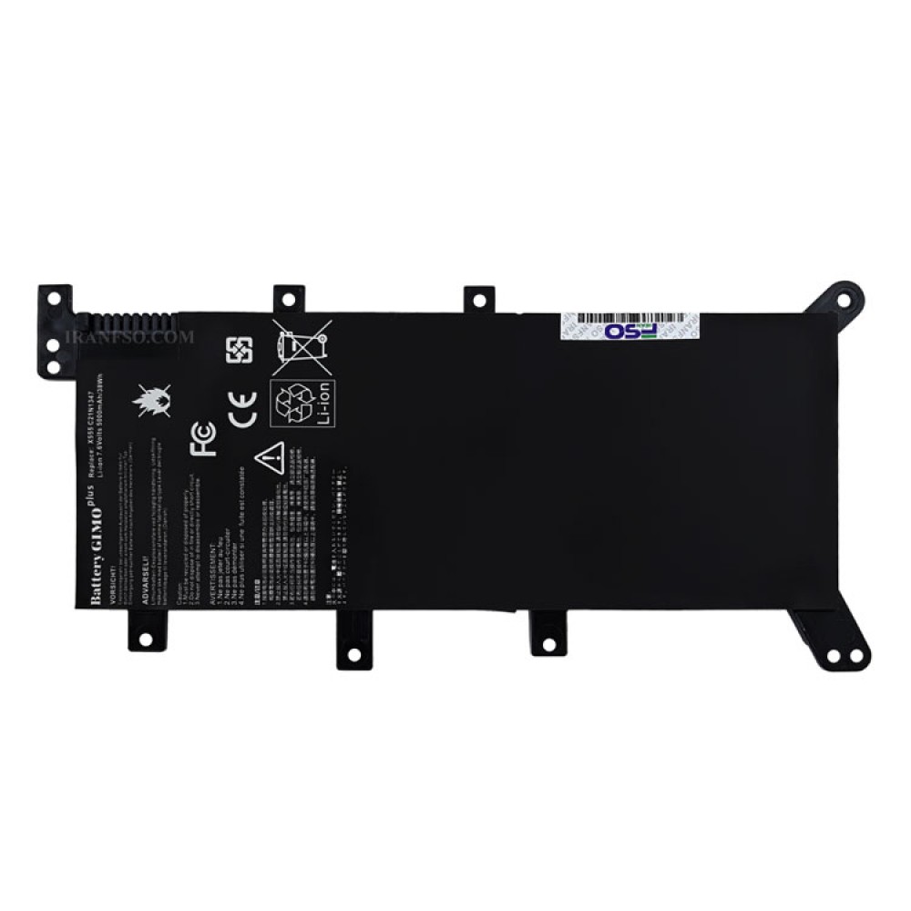 باتری لپ تاپ ایسوس X555-A555_C21N1347_Gimo Plus مشکی-داخلی