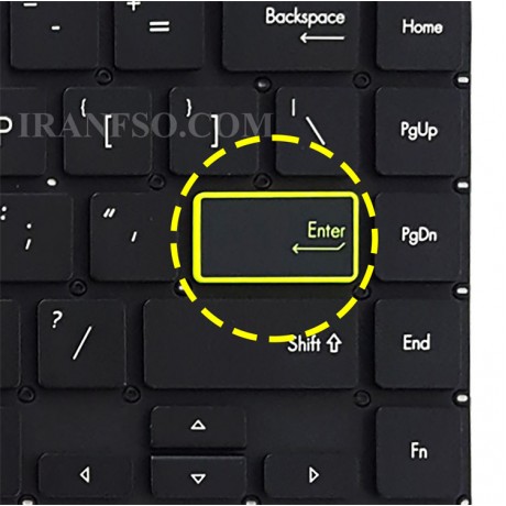 کیبرد لپ تاپ ایسوس VivoBook S433 مشکی-اینترکوچک-بابک لایت-بدون فریم با کلید پاور