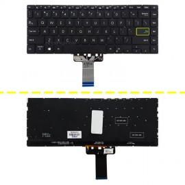 کیبرد لپ تاپ ایسوس VivoBook S433 مشکی-اینترکوچک-بابک لایت-بدون فریم با کلید پاور