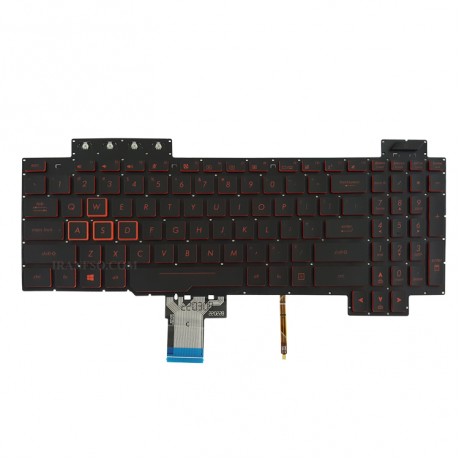 کیبرد لپ تاپ ایسوس TUF Gaming FX505 مشکی-اینترکوچک-بابک لایت-بدون فریم با کلید پاور