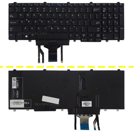 کیبرد لپ تاپ دل Latitude E5570 مشکی-اینترکوچک-با موس و بک لایت