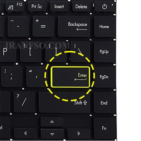 کیبرد لپ تاپ ایسوس VivoBook S433 مشکی-اینترکوچک-بدون بک لایت-بدون فریم با کلید پاور