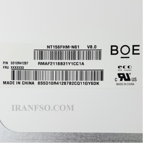 ال ای دی لپ تاپ 15.6 NT156FHM-N61_New نازک مات 30 پین FHD_350x216x3.2mm پیکسل دار