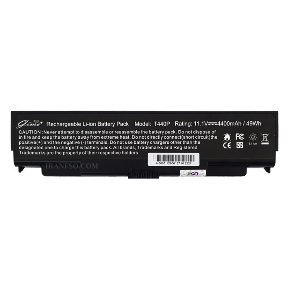باتری لپ تاپ لنوو ThinkPad T440P-6Cell Gimo Plus مشکی-49 وات ساعت
