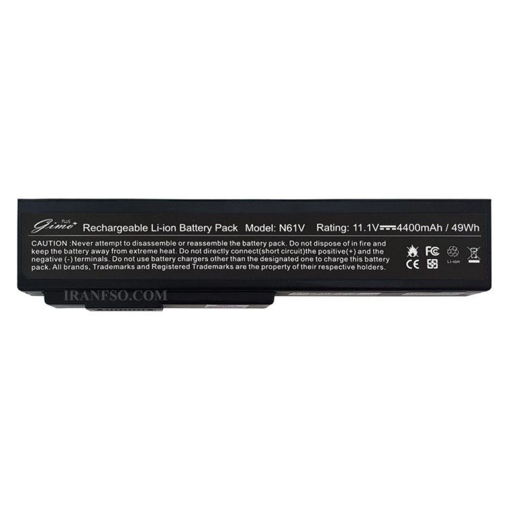 باتری لپ تاپ ایسوس Battery Asus A32-N61-6Cell Gimo Plus مشکی-49 وات ساعت