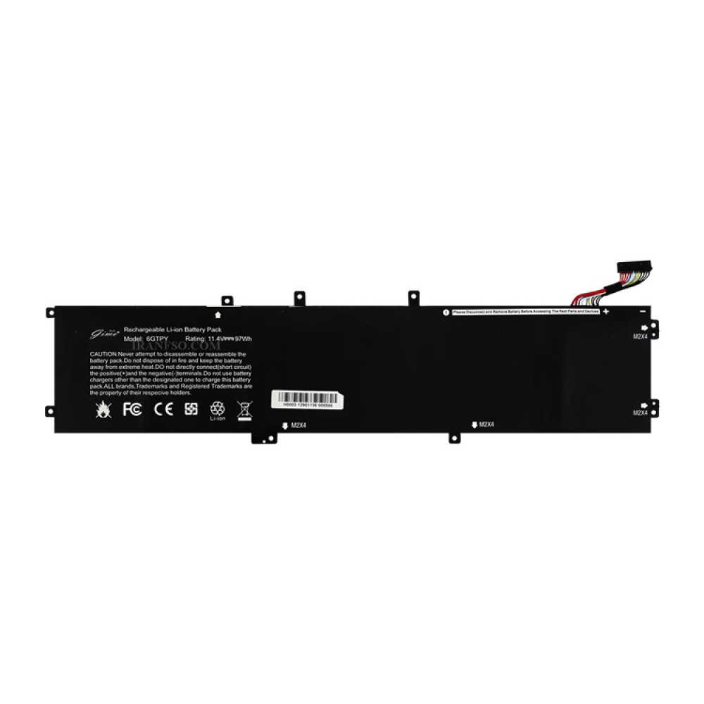 باتری لپ تاپ دل Battery Dell XPS 15 9550_6GTPY_Gimo Plus داخلی-97 وات ساعت