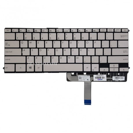 کیبرد لپ تاپ ایسوس ZenBook 3 Delux UX490 نقره ای-اینترکوچک-بابک لایت-بدون فریم