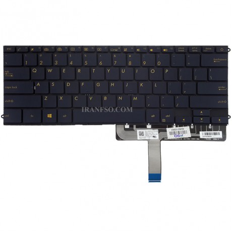 کیبرد لپ تاپ ایسوس ZenBook 3 Delux UX490 سرمه ای-اینترکوچک-بابک لایت-بدون فریم