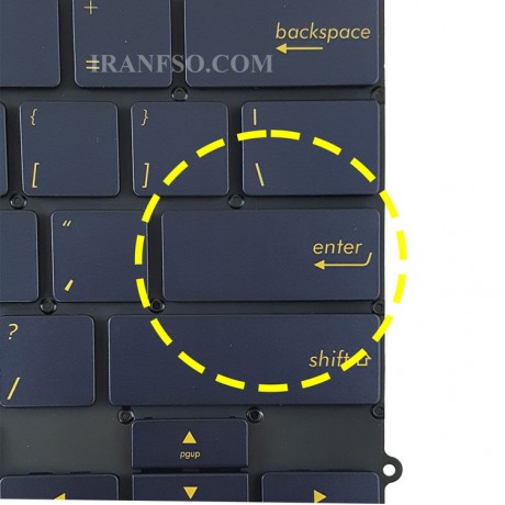 کیبرد لپ تاپ ایسوس ZenBook 3 Delux UX490 سرمه ای-اینترکوچک-بابک لایت-بدون فریم