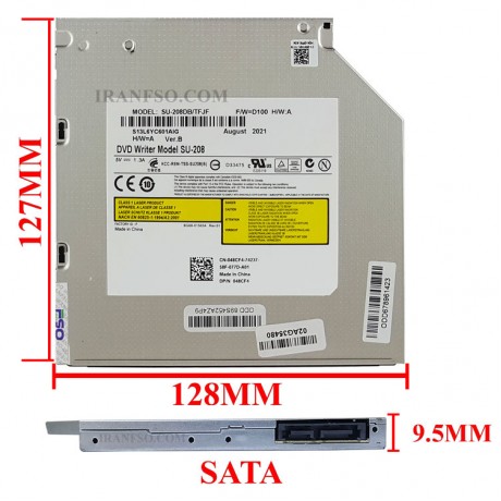 درایو لپ تاپ دی وی دی رایتر توشیبا-سامسونگ Sata Superslim 9.5mm ریفر-شش ماه گارانتی