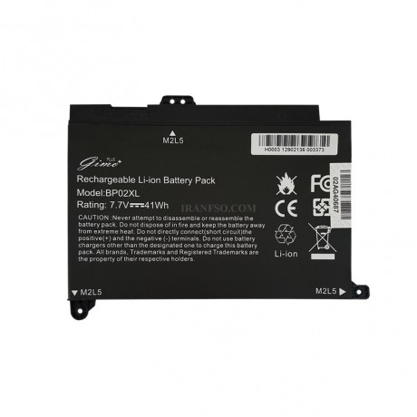 باتری لپ تاپ اچ پی Pavilion 15-AU_BP02XL Gimo Plus مشکی-داخلی-41 وات ساعت