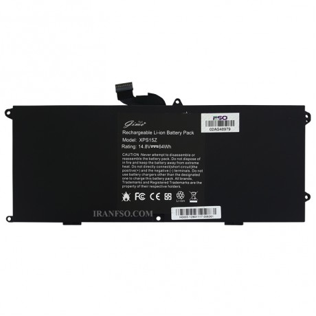 باتری لپ تاپ دل XPS 15Z-0HTR7 Gimo Plus مشکی داخلی-64 وات ساعت