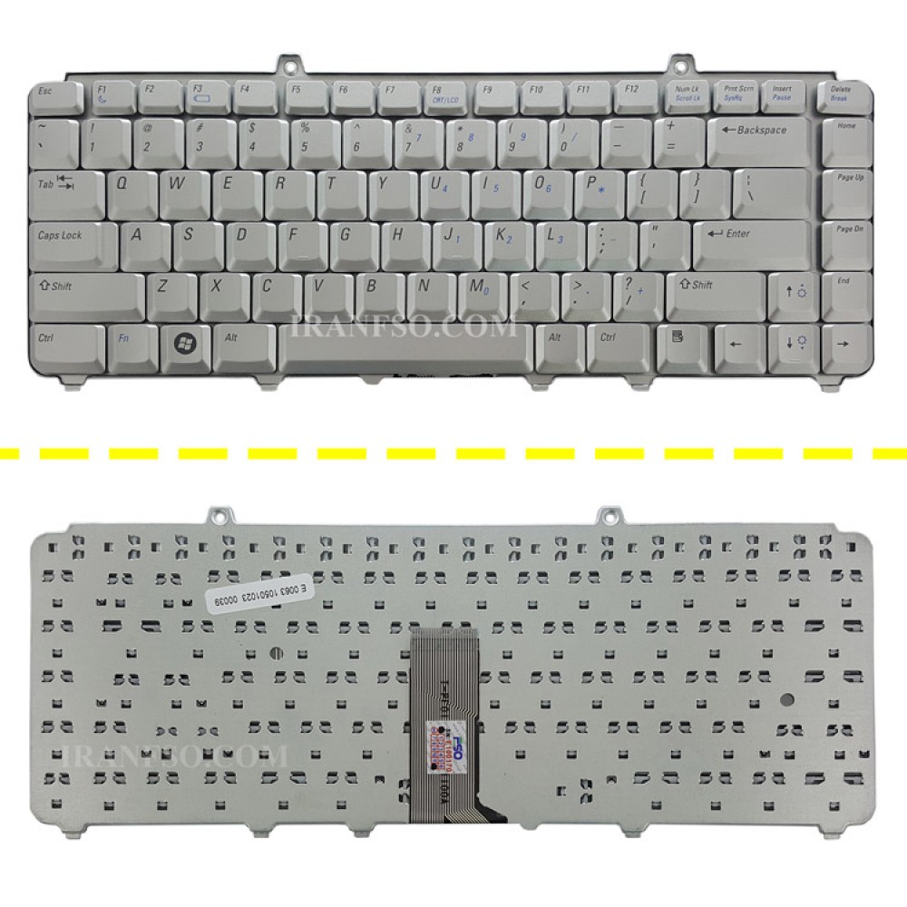 کیبرد لپ تاپ دل Inspiron 1525 نقره ای