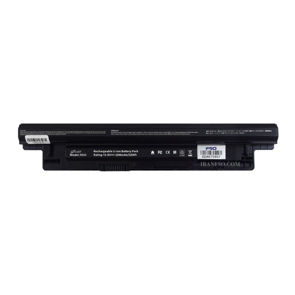 باتری لپ تاپ دل Battery Laptop Dell Inspiron 3521_4Cell Gimo Plus مشکی-2200 میلی آمپر ساعت