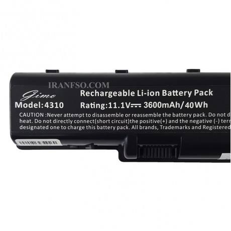 باتری لپ تاپ ایسBattery Acer Aspire 4310-6Cell مشکی-40 وات ساعت