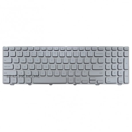 کیبرد لپ تاپ دل Inspiron 15-7537 نقره ای-با بک لایت-با فریم