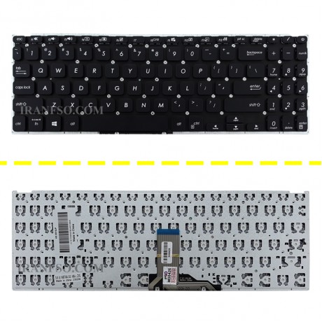 کیبرد لپ تاپ ایسوس VivoBook X509 مشکی-اینترکوچک بدون فریم به همراه کلید پاور