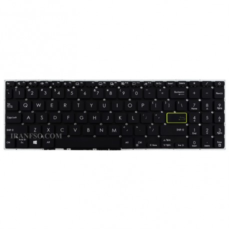 کیبرد لپ تاپ ایسوس VivoBook X521 مشکی-اینترکوچک بدون فریم به همراه کلید پاور