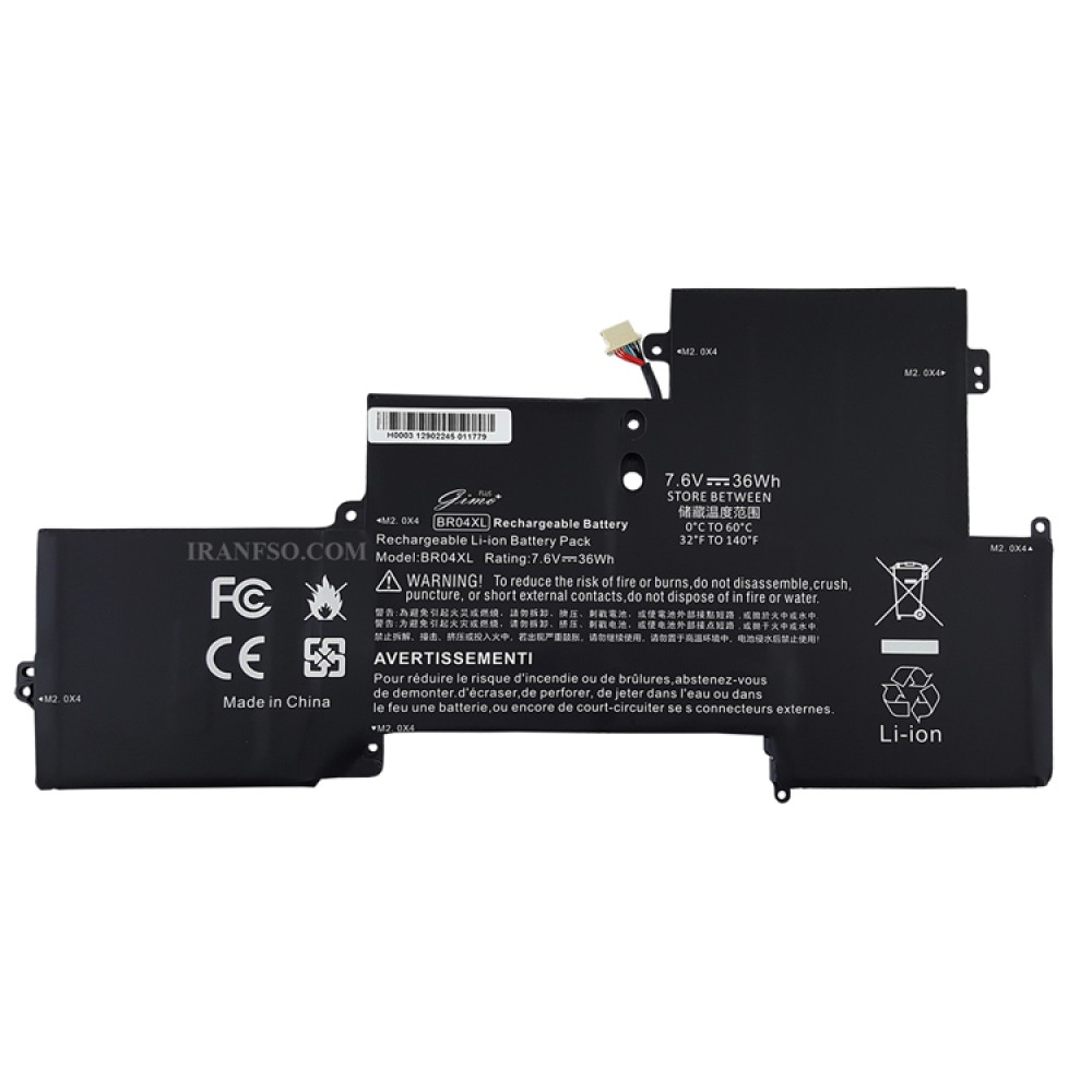باتری لپ تاپ اچ پی EliteBook Folio 1020 G1_1030 G1_BR04XL Gimo Plus داخلی- 36 وات ساعت