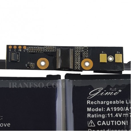 باتری لپ تاپ اپل MacBook Pro A1990 15 Inch A1953_2018-2019 Gimo Plus مشکی