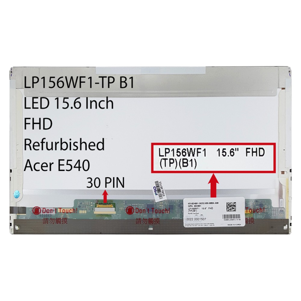 ال ای دی لپ تاپ 15.6 LG LP156WF1-TPB1_Grade A ضخیم مات 30 پین Full HD برای ایسر V3-571 و لنوو E540