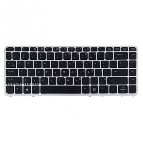 کیبرد لپ تاپ اچ پی EliteBook 840 G1 مشکی-بدون موس-بافریم نقره ای
