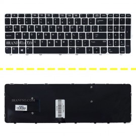 کیبرد لپ تاپ اچ پی EliteBook 850 G3_755 G3 مشکی-با فریم نقره ای