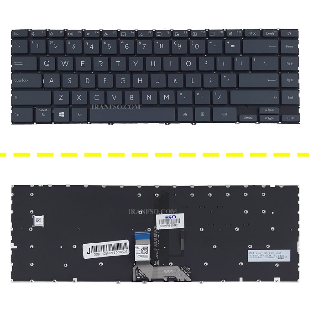 کیبرد لپ تاپ ایسوس ZenBook 14 UX425 مشکی