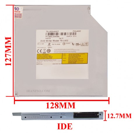 درایو لپ تاپ دی وی دی رایتر توشیبا-سامسونگ IDE Slim 12.7mm ریفر-شش ماه گارانتی