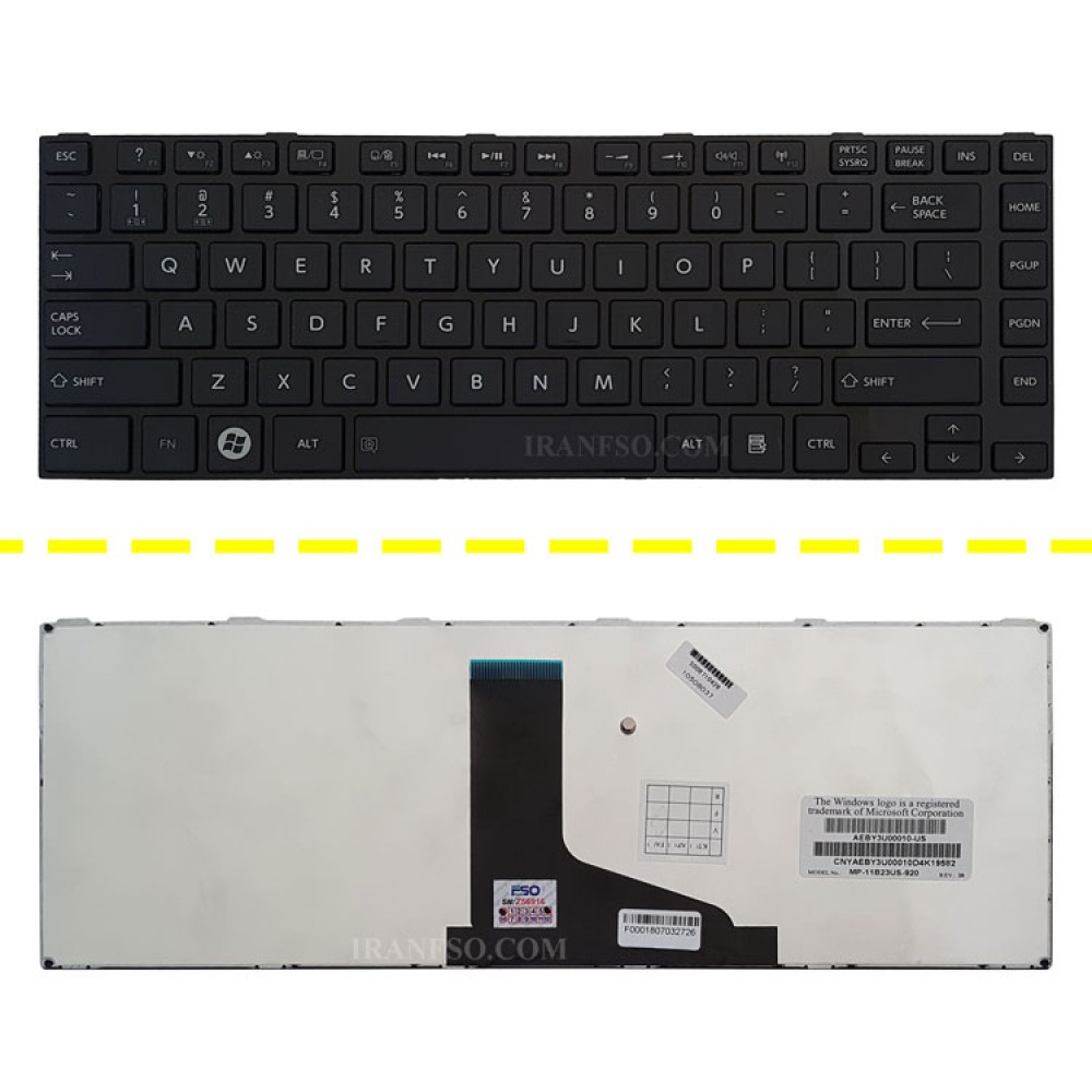 کیبرد لپ تاپ توشیبا Satellite L830