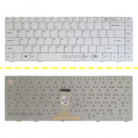 کیبرد لپ تاپ ایسوس F80 سفید