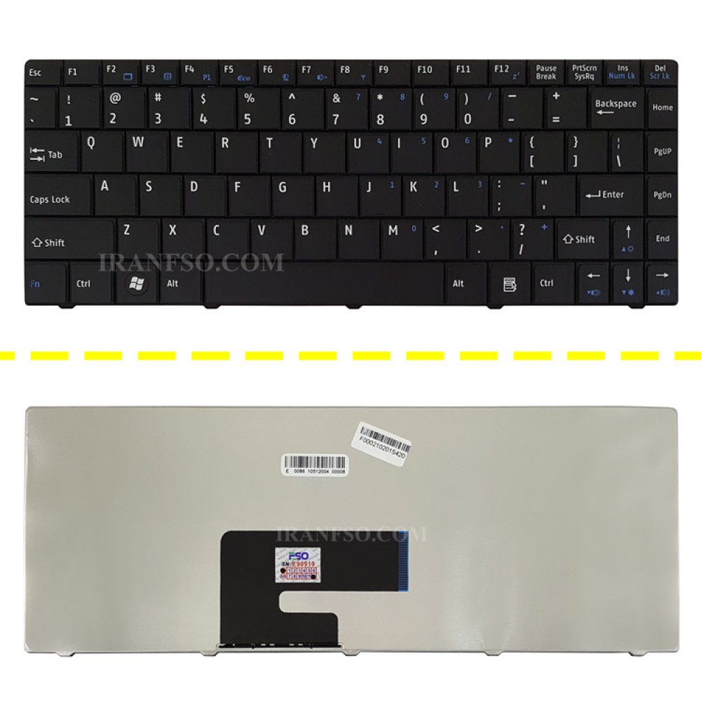 کیبورد لپ تاپ ام اس ای mp 09b56gb 359