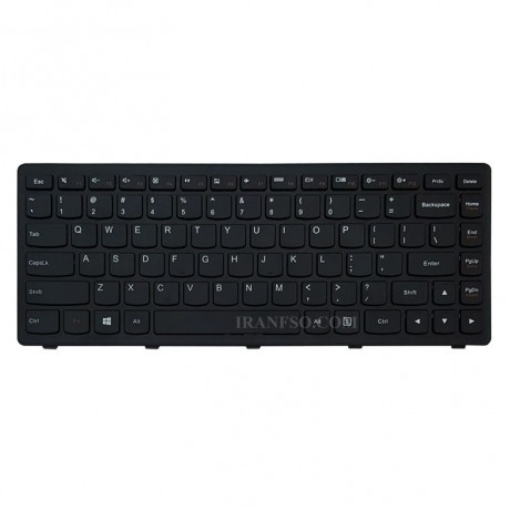 کیبرد لپ تاپ لنوو IdeaPad Z410 مشکی-بافریم فلت صاف