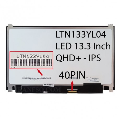 ال ای دی لپ تاپ سامسونگ 13.3 LTN133YL04 نازک براق 40 پین QHD-IPS U-D با جا پیچ