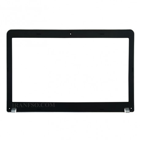 قاب جلو ال سی دی لپ تاپ لنوو Thinkpad Edge E540 مشکی-نقره ای غیرتاچ چهار پیچ-ال ای دی نازک
