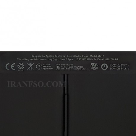 باتری لپ تاپ اپل Battery Apple Pro A1398_Mid 2012-Early 2013