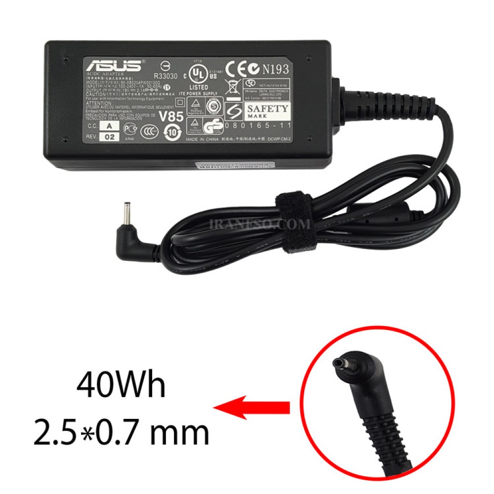 شارژر و آداپتور لپ تاپ ایسوس AsusEEEPC1215T