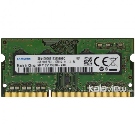 رم لپ تاپ سامسونگ 4GB مدل DDR3L باس 1600MHZ/12800 چین CN M471B5173EB0-YK0 1631 تایمینگ CL11