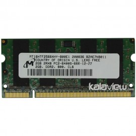 رم لپ تاپ میکرون 2GB مدل DDR2 باس 800MHZ/6400 آمریکا MT16HTF25664HY-800E1 تایمینگ CL6