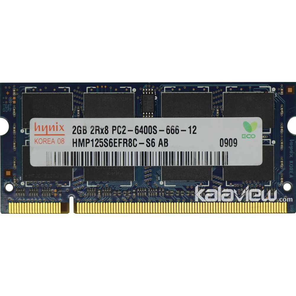 رم لپ تاپ هاینیکس 2GB مدل DDR2 باس 800MHZ/6400 کره HMP125S6EFR8C-S6 AB تایمینگ CL6