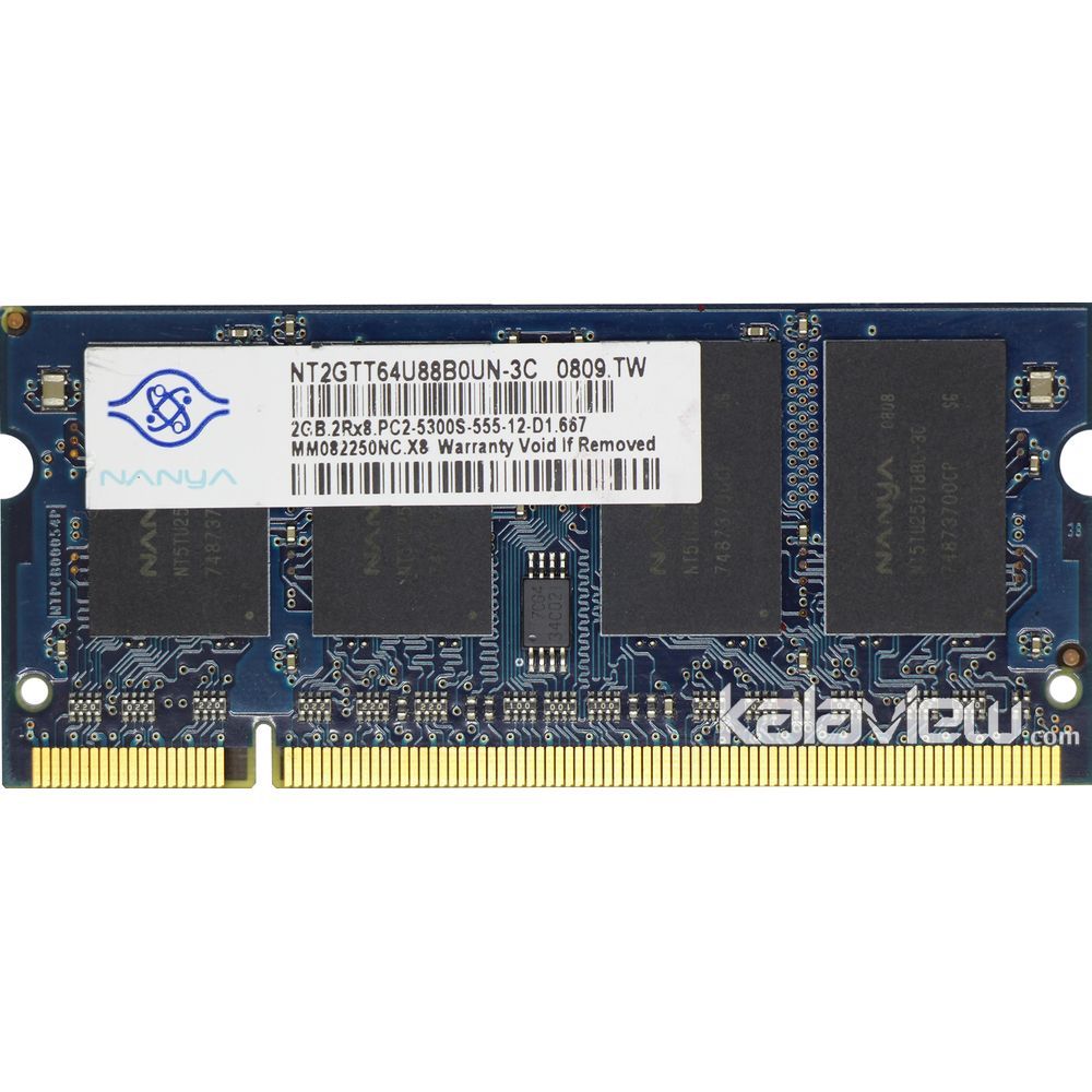 رم لپ تاپ نانیا 2GB مدل DDR2 باس 667MHZ/5300 تایوان NT2GTT64U88B0UN-3C تایمینگ CL5