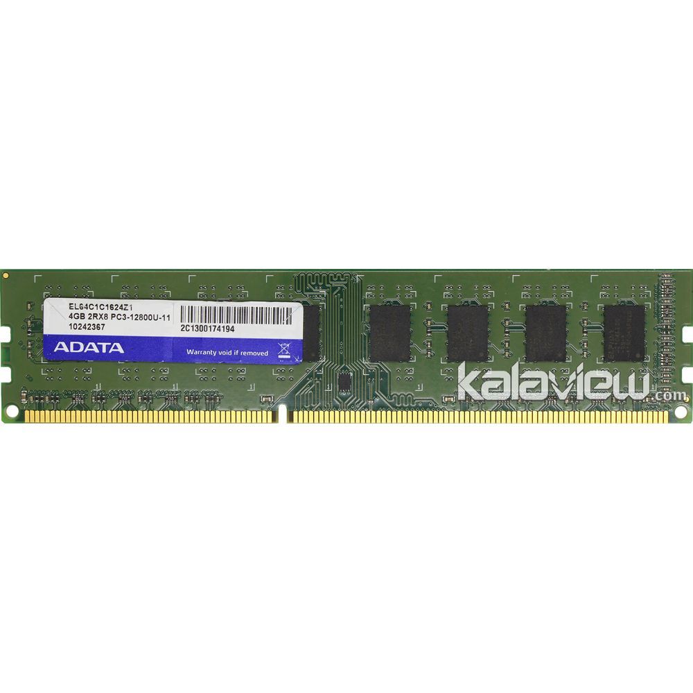 رم کامپیوتر ای دیتا 4GB مدل DDR3 باس 1600MHZ/12800 تایوان EL64C1C1624Z1 تایمینگ CL9