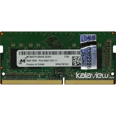 رم لپ تاپ میکرون 8GB مدل DDR4 باس 2400MHZ/19200 چین MTA8ATF1G64HZ-2G3H1 تایمینگ CL17