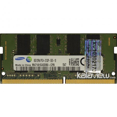 رم لپ تاپ سامسونگ 8GB مدل DDR4 باس 2133MHZ/17000 چین CN M471A1G43DB0-CPB تایمینگ CL15